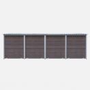 Chenil MKS en composite WPC - ETERNA - double 6 x 2 m avec 1 s�paration, 2 portes - Fa�ade en grillage - image 4