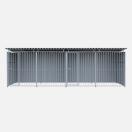 Chenil m�tal MKS - METALLO double 6 x 2 m avec 1 s�paration, 2 portes  - Fa�ade en barreaux