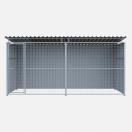 Chenil m�tal MKS - METALLO 4 x 2 m - Fa�ade en grillage