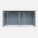 Chenil m�tal MKS - METALLO double 4 x 2 m avec 1 s�paration, 2 portes - Fa�ade en grillage