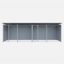 Chenil m�tal MKS - METALLO double 6 x 2 m avec 1 s�paration, 2 portes  - Fa�ade en grillage