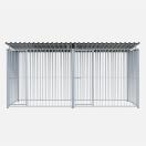 Chenil en kit m�tal barreaux - double 4 x 2 m avec 1 s�paration, 2 portes - MKS