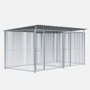 Chenil en kit m�tal barreaux - double 4 x 2 m avec 1 s�paration, 2 portes - MKS - image 2