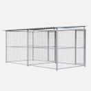 Chenil en kit m�tal grillag� - double 4 x 2 m avec 1 s�paration, 2 portes - MKS - image 3