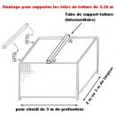 Chevron 60 mm support interm�diaire pour toiture de profondeur 3 m - image 2
