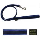 Laisse gomme avec poign�e - Bleu fonc�