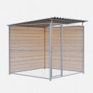 Chenil d�angle en bois + panneaux grillage MKS - 2m x 2 m
