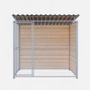 Chenil d�angle en bois + panneaux grillage MKS - 2m x 2 m - image 2