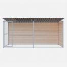 Chenil d�angle en bois + panneaux grillage MKS - 4 m x 2 m - image 2