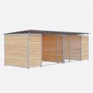 Chenil Eleveur PRO double MKS en bois + grillage - 6 m x 2 m - image 2