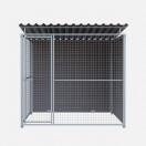 Chenil d�angle en composite WPC + panneaux grillage MKS - 2m x 2 m - image 2