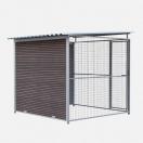 Chenil d�angle en composite WPC + panneaux grillage MKS - 2m x 2 m - image 3