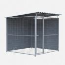 Chenil d�angle en composite WPC + panneaux grillage MKS - 2m x 2 m - image 5