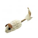 Souris en coton avec queue en bois de matatabi - Bubimex
