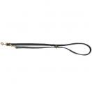 Laisse r�glable Pure en cuir - Noir