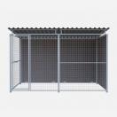 Chenil d�angle en composite WPC + panneaux grillage MKS - 3 m x 2 m - image 2