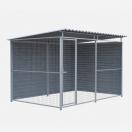 Chenil d�angle en composite WPC + panneaux grillage MKS - 3 m x 2 m - image 5
