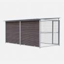 Chenil d�angle en composite WPC  + panneaux grillage MKS - 4m x 2 m - image 3