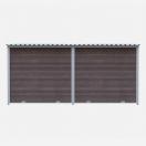 Chenil d�angle en composite WPC  + panneaux grillage MKS - 4m x 2 m - image 4