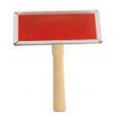 Brosse carde m�tal manche bois pour chiens et chats - image 3