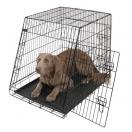 Cage de transport m�tal pliante pour chiens et chats avec pan inclin� - image 3