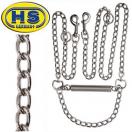 Cha�ne d�attache pour chien avec ressort amortisseur, acier nickel� - Qualit� Pro HS